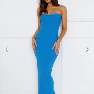 HELLO MOLLY FABULOUSLY YOU MIDI DRESS BLUE